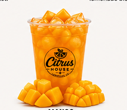 Mango lemonade with fresh mango