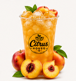 Peach lemonade with fresh peaches