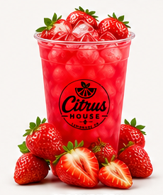 Strawberry lemonade with fresh strawberries