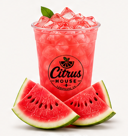 Watermelon lemonade with fresh watermelon